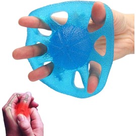Empuñadura de Mano Fortalecedor de Ejercicios para Dedos Material de Silicona, Fuerza Primaria-secundaria Azul, Mejora la Flexibilidad de los Dedos, Pequeño Portátil Ligero,