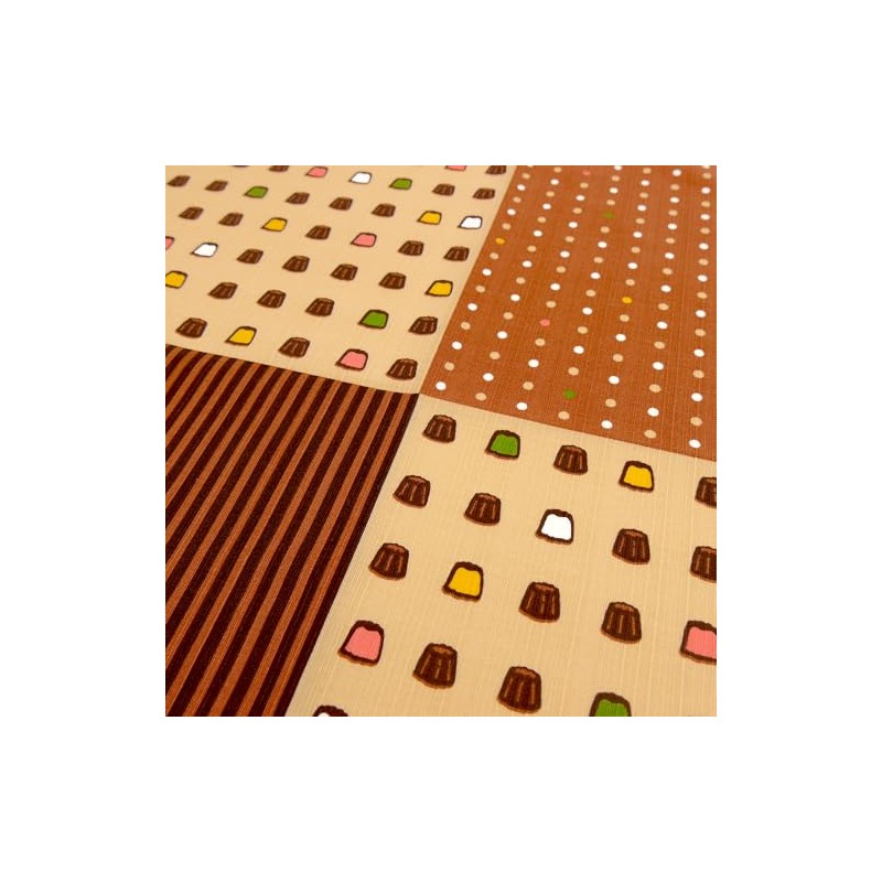 Hamamonyo Small Cloth (Furoshiki, 19.7 inches (50 cm), Bean Canele