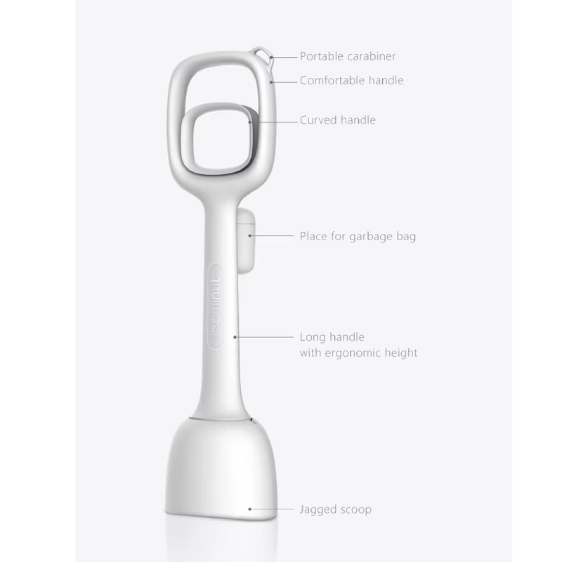 Premium Portable Pet Waste Scooper with Bags – White |