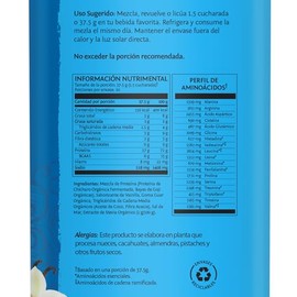 Sunwarrior Warrior Blend Proteína Vegana Orgánica en Polvo | Proteina Vegetal con BCAA, Aminoácidos y Proteína de Chícharo y Baya de Goji | Sin Gluten