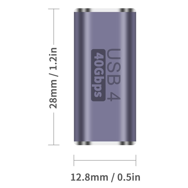 Duttek USB C Coupler 40Gbps,USB C female to female coupler