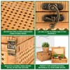 CASALLURA Handcrafted Rattan and Cane Rectangular Display Boxes - Stackable