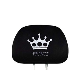 Yupbizauto Fun Car Truck SUV Van Seat Headrest Cover Embroidery (Prince)
