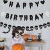 HNGWLYN - Bandera gótica de cumpleaños con purpurina negra