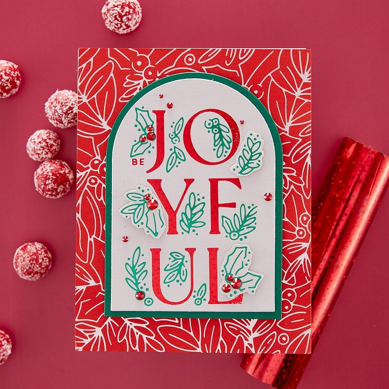 Spellbinders Joyful Hot Foil Plate & Die Set, Metal