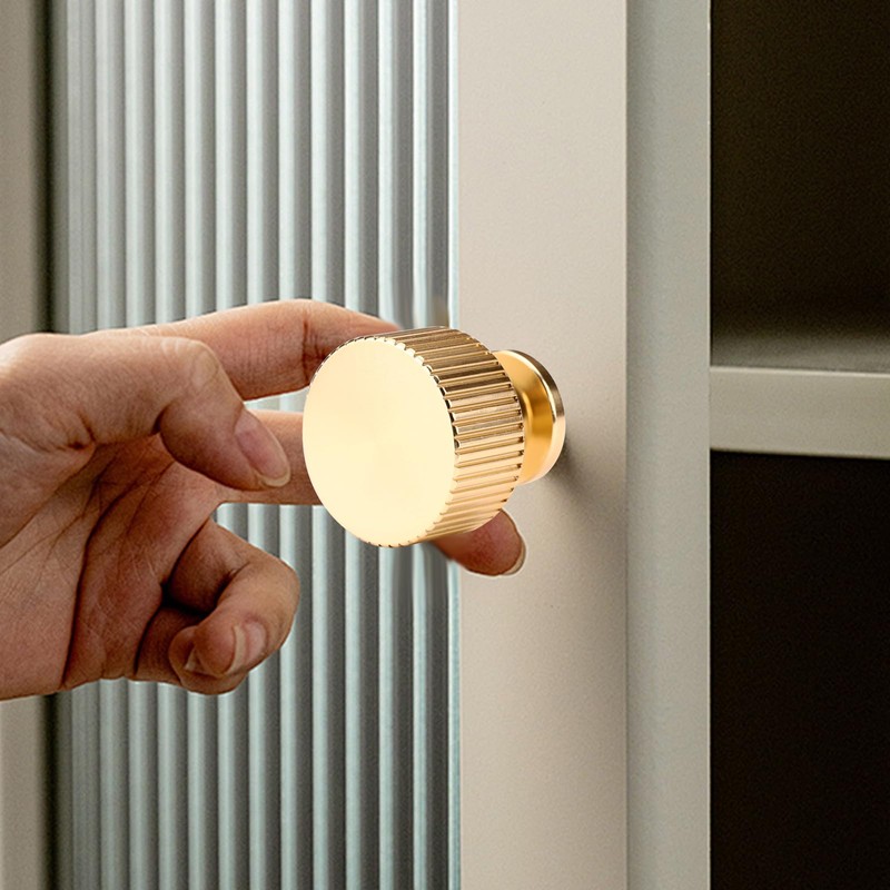 Solid Cabinet Knobs Pulls, 6Sets of Gold Knobs Cabinet Drawer