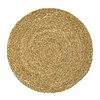 Set of 6, Round Woven Placemats, Natural Braided Straw Table