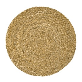 Set of 6, Round Woven Placemats, Natural Braided Straw Table Mats, Weave Aquatic Placemats for Dinning Table, Christmas Placemats, 11.8 inch