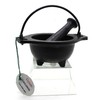 Crystalo - Cast Iron Cauldron Mortar And Pestle Set