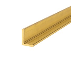 385 Bronze Angle, Unpolished (Mill) Finish, Extruded, H02 Temper, ASTM B455, Unequal Leg Length, Squared Corners, 3/4" x 1" Leg Lengths, 1/8" Wall Thickness, 24" Length
