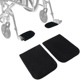 Pack of 2 Foot Rest Covers for Wheelchairs, Neoprene Foot Plates Protective Pads, Skin-friendly and Reliable, Prevents Slipping and Scratch Protection