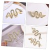Gatuida 2pcs Gold Snake Hair Clips for Women Crystal Metal