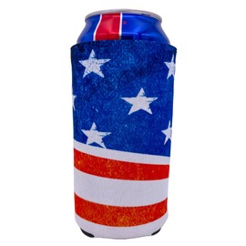 American Flag Vintage 24 oz. Can Coolie (2 pack)