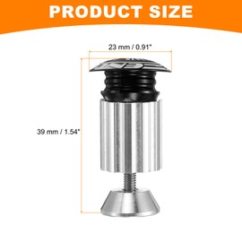 sourcing map 2 Pair Bike Handlebar End Plugs Aluminum Bar End Caps 18-20mm Adjustment Expanding Locking with Screw for MTB Road BMX Fixed Gear Bike, Black