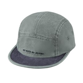 CLAPE 5 Panel Cap Men's Baseball Cap Short Peak Cotton Foldable Lightweight UV Protection Baseball Cap Dad Cap Travel Casual Hiking Blue