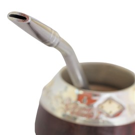 Bombillón para mate de acero Inoxidable quirúrgico con chupete (boquilla) doble