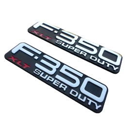 Ford 99-04 Ford F-350 Super Duty XLT Fender Emblem F81Z-16720-SA Nameplate Badge Set