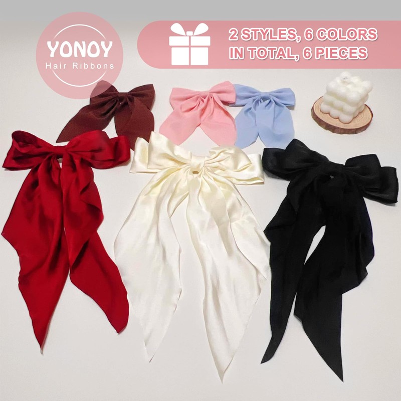 Adorn Yourself with 6Pcs Hair Bows for Women - Stunning
