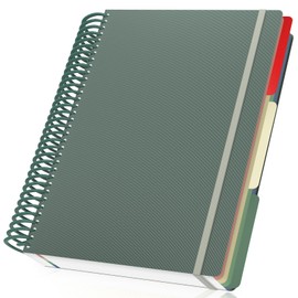 Yarotm Spiral A4 Notebook - Squared Paper Notebooks A4 Wirebound - 23.5x29.8cm Grid Notepad Graph Paper - A4 Journal Notebook 120 Sheets/240 Pages - Soft Cover Spiral Note Pad Planner, Green