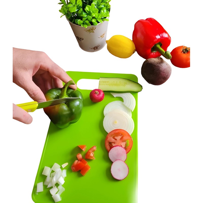 RuiLuxeKitchen Chopping Boards,2 Pcs Cutting Mats,Colourful Chopping Boards,Kitchen Accessories,Kitchen Gadgets,Dish