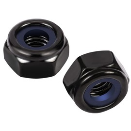 MewuDecor 5/16-18 Nylon Insert Hex Lock Nuts Locknuts, 304 Stainless Steel 18-8, Black Oxide, 100 PCS