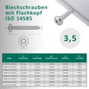 DSM Flat Head Tapping Screws ISO 14585 3.5 x 25
