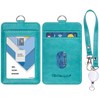 Wisdompro Pass Case, Commuter Holder with Reel Included, Vertical, Double-Sided,