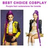36 Inch Purple Hair Extensions Pre-Braids Braiding Hair for Cosplay