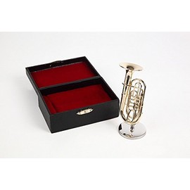 Sunrise Sound House Miniature Musical Instrument Tuba, 1/12 Gold