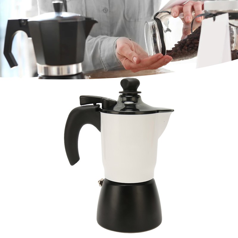 150ml Moka Pot Stovetop Coffee Maker Makes Real Italian Coffee