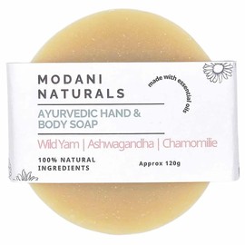 Modani Naturals Hand and Body Bar 120g Wild Yam, Ashwagandha, Chamomile