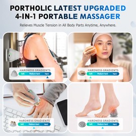 PORTHOLIC Portable Massage Ball with Mount, Conical Design