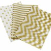 PMLAND Premium Gift Wrapping Tissue Paper - White Metallic Gold