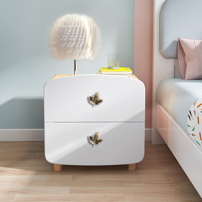 JfwuHap 10Pcs Bronze Maple Leaf knobs Farmhouse Style Decorative Mini