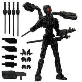 T13 Action Figure Set (Assembly Completed),3D Printed Multi-Jointed Movable,Nova 13 Figures Desktop Decorations for Game Lovers Toy (Black)