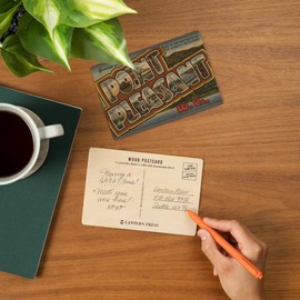 Point Pleasant, West Virginia, Large Letter Scenes (4x6 Birch Wood Postcards, 2-Pack Stationary, Rustic Home Wall Decor)