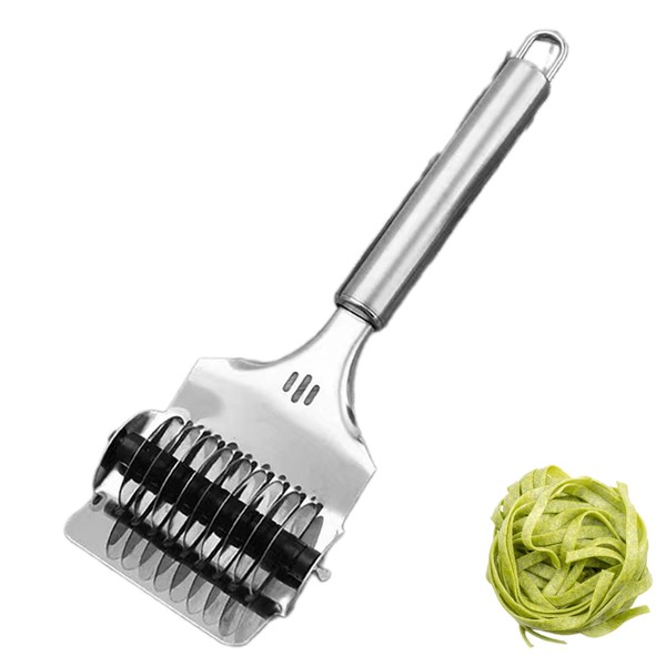 1 Pack Stainless Steel Noodle Cutter/Pasta Cutter Handle Maker Spaghetti