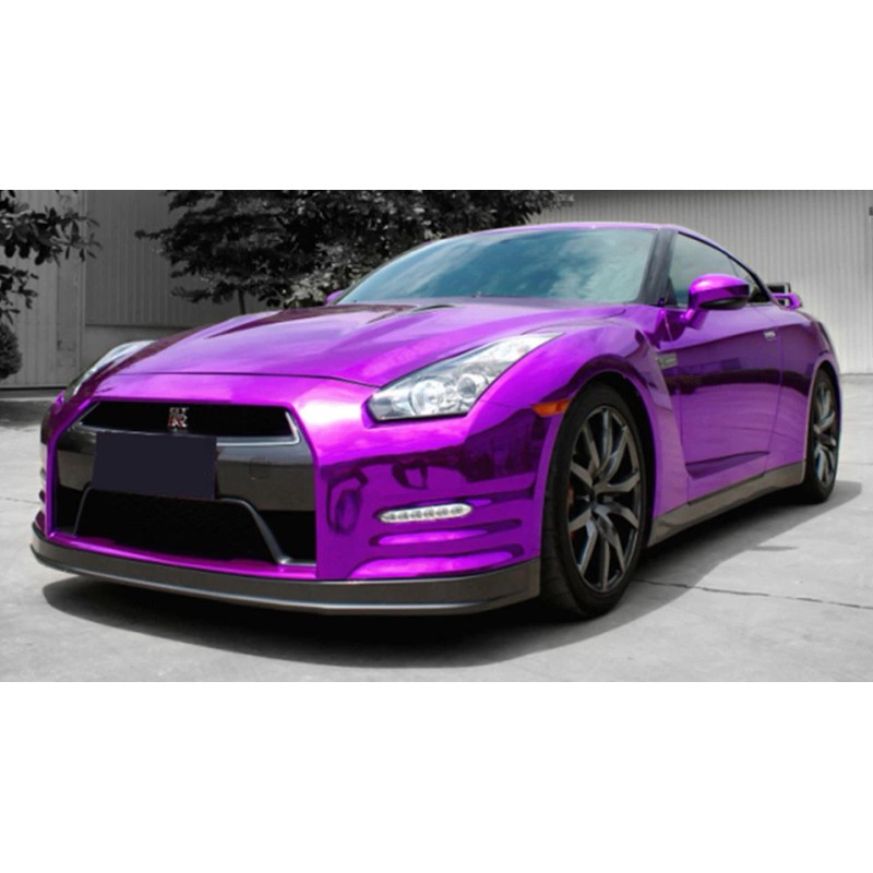 AUTOGOODY 36" x 60" Purple Chrome Mirror Vinyl Film Wrap