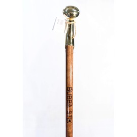 Bubba Stik Walking Cane Texas Style Walking Stick Made of Mahogany Stained Tennessee Hardwood and Topped with a Brass Hame Handle from a Real Horse Collar Harness. Made in Texas by Real Texans.