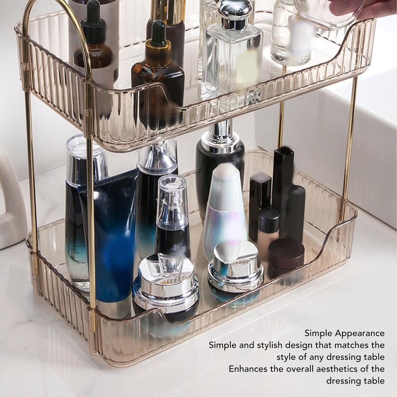 Double Layer Makeup Stand Modern Light Luxury 2 Tier Makeup