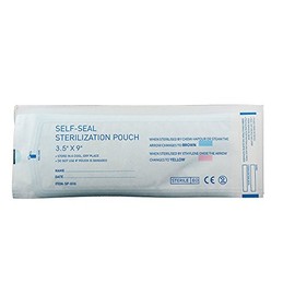 Sterilization Pouches Self-Sealing Autoclave Bags with Indicators by P&P Medical Surgical for Professional Surgical Instrument Cleaning Box of 200 (3.5" x 9")