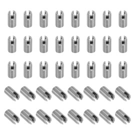 PATIKIL Selbstschneidende Gewindeeinsätze, 40 Stück M4 x M6,5 x 12mm 303 Edelstahl Gewindeadapter Reduzierer Schlitzschraube Reparatur Einsätze Muttern Hülse