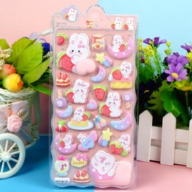 Squishy Stickers, Set of 2 Types, Butts, Squishies, Squishies, Animal Bubble Stickers, Cute 3D Unicorn