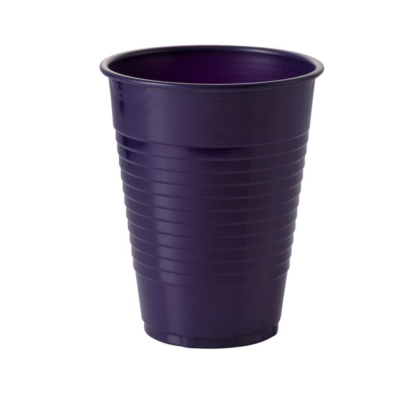 Exquisite 12 oz Purple Plastic Cups II 50 Count Bulk Pack Disposable Party Cups II Premium Quality Plastic Tumblers for Parties