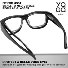 Se ajustan a las gafas de bloqueo de luz azul y a las gafas de ordenador para llevar sobre tus gafas y lectores