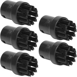 Qiilu Cepillo de Limpieza a Vapor H20 Accesorios de Trapeador de Vapor Abs Negro 5 Piezas Cepillo de Motor de Vapor Cepillo de Limpieza Negro Cepillo de Repuesto para Karcher Sc1 Sc2