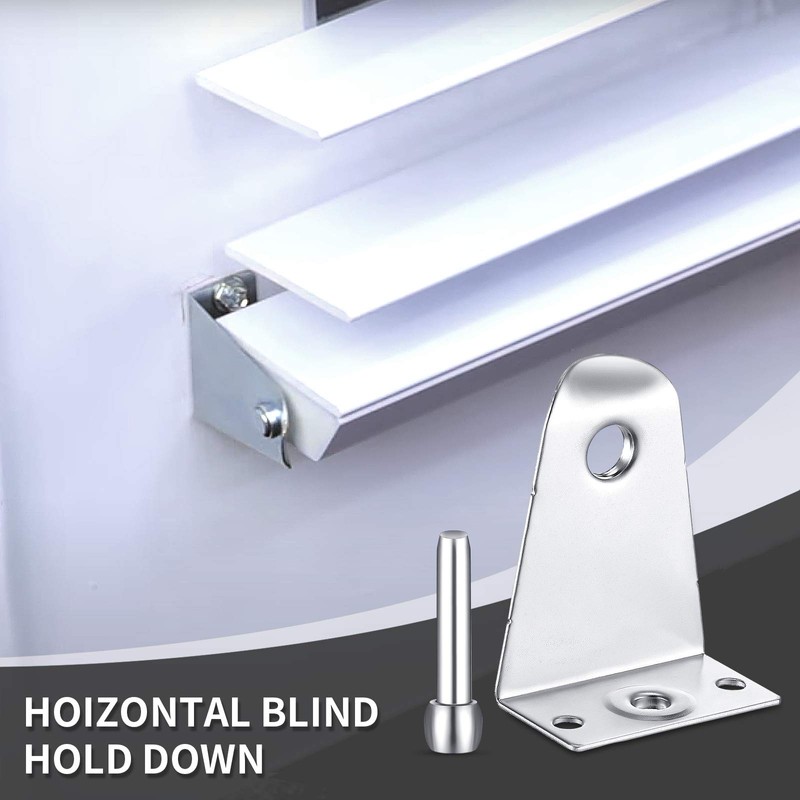 2 Inch Metal Hold Down Brackets and Pins, Blind Brackets