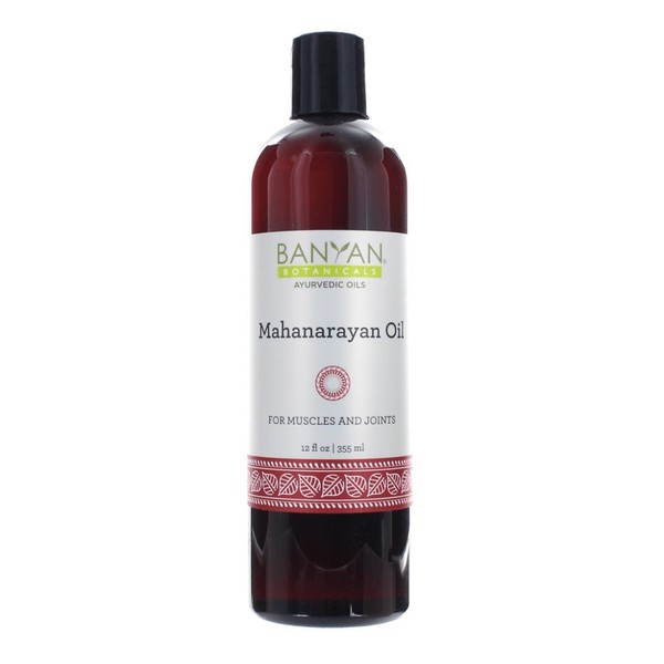 Banyan Botanicals Mahanarayan Oil – 99% Organic Ayurvedic Massage Oil – Soothes Sore Muscles, Supports Healthy and Comfortable Joints, Tendons & Muscles – 12oz. – Non GMO Sustainably Sourced Vegan