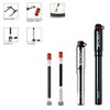 UNICHE Tech High Pressure Mini Bicycle Pump with Gauge (Silver,