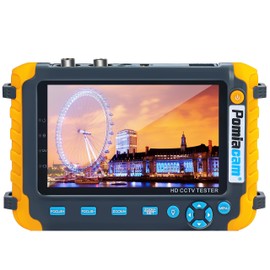 AHD CCTV Monitor Camera Tester IV8W 5 Inch 4-in-1 8MP AHD TVI 8MP CVI CVBS 1080P Coaxial HD Video Testerr Support RS485 PTZ Controller/UTP Cable Test/VGA HDMI Input/DC12V Output